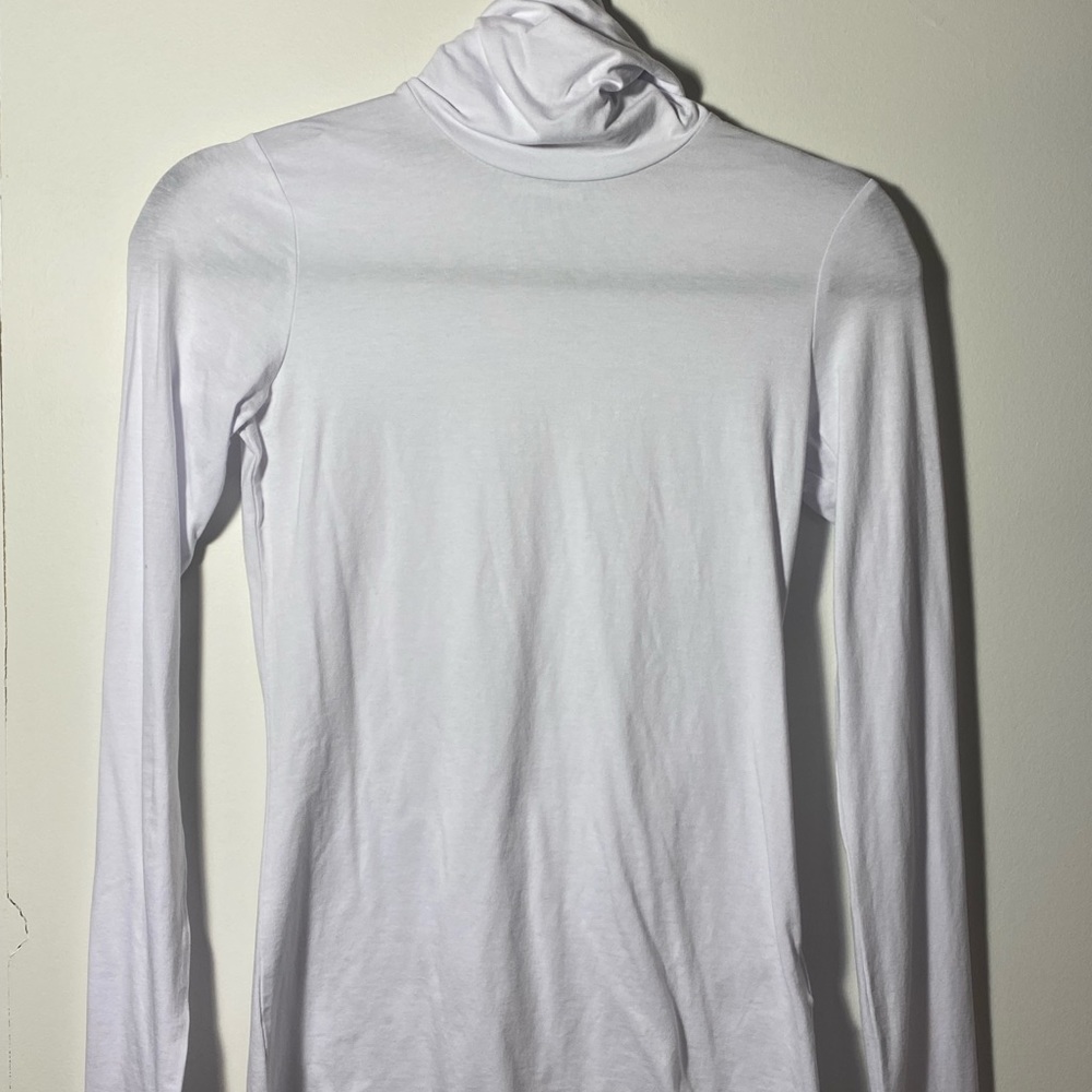 White Fitted Turtleneck